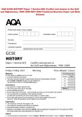 AQA GCSE HISTORY Paper 1 Section B&sol;E&colon; Conflict and tension in the Gulf  and Afghanistan&comma; 1990&ndash;2009 MAY 2025 Combined Question Paper and Mark  Scheme