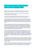FFA Creed Questions And Answers 100&percnt; Correct &vert; Updated 2026