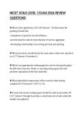 NICET SOILS LEVEL 1 EXAM 2026 REVIEW QUESTIONS