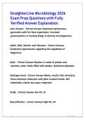StraighterLine Microbiology Exam Prep &lpar;2026&rpar; &vert; Verified Practice Questions&comma; Complete Answers & Explanations