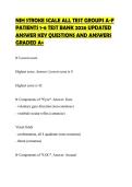 NIH STROKE SCALE ALL TEST GROUPS A-F PATIENTS 1-6 TEST BANK 2026 UPDATED ANSWER KEY QUESTIONS AND ANSWERS GRADED A&plus;