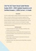 CALT ALTA Exam Review BUNDLE &lpar;Latest 2025 &vert; 2026 Update&rpar; Questions and Verified Answers &vert;100&percnt; Correct &vert; A Grade