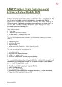 AANP Practice Exam Questions and Answers