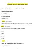 Indiana For-Hire Endorsement Exam &lpar;2026&rpar; &vert; Practice Questions with Verified Correct Answers &vert; Latest Update