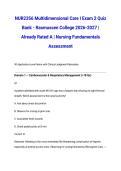 NUR2356 Multidimensional Care I Exam 2 Quiz Bank - Rasmussen College 2026-2027 &vert; Already Rated A &vert; Nursing Fundamentals Assessment