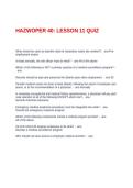 HAZWOPER 40&colon; LESSON 11 QUIZ