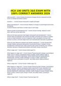 HCA 100 UNITS 3&6 EXAM WITH 100&percnt; CORRECT ANSWERS 2026