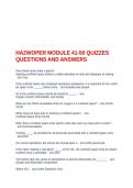 HAZWOPER MODULE 41-50 QUIZZES QUESTIONS AND ANSWERS