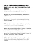 NP 235 QUIZ 6 EXAM PAPER 2026 FULL QUESTIONS AND ANSWERS GUARANTEED TO PASS