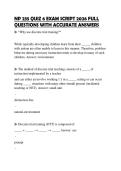 NP 235 QUIZ 6 EXAM SCRIPT 2026 FULL QUESTIONS WITH ACCURATE ANSWERS