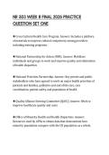 NR 503 WEEK 8 FINAL 2026 PRACTICE QUESTION SET ONE