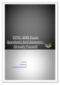 EVOC AMR Exam Questions And Answers - Already Passed&excl;