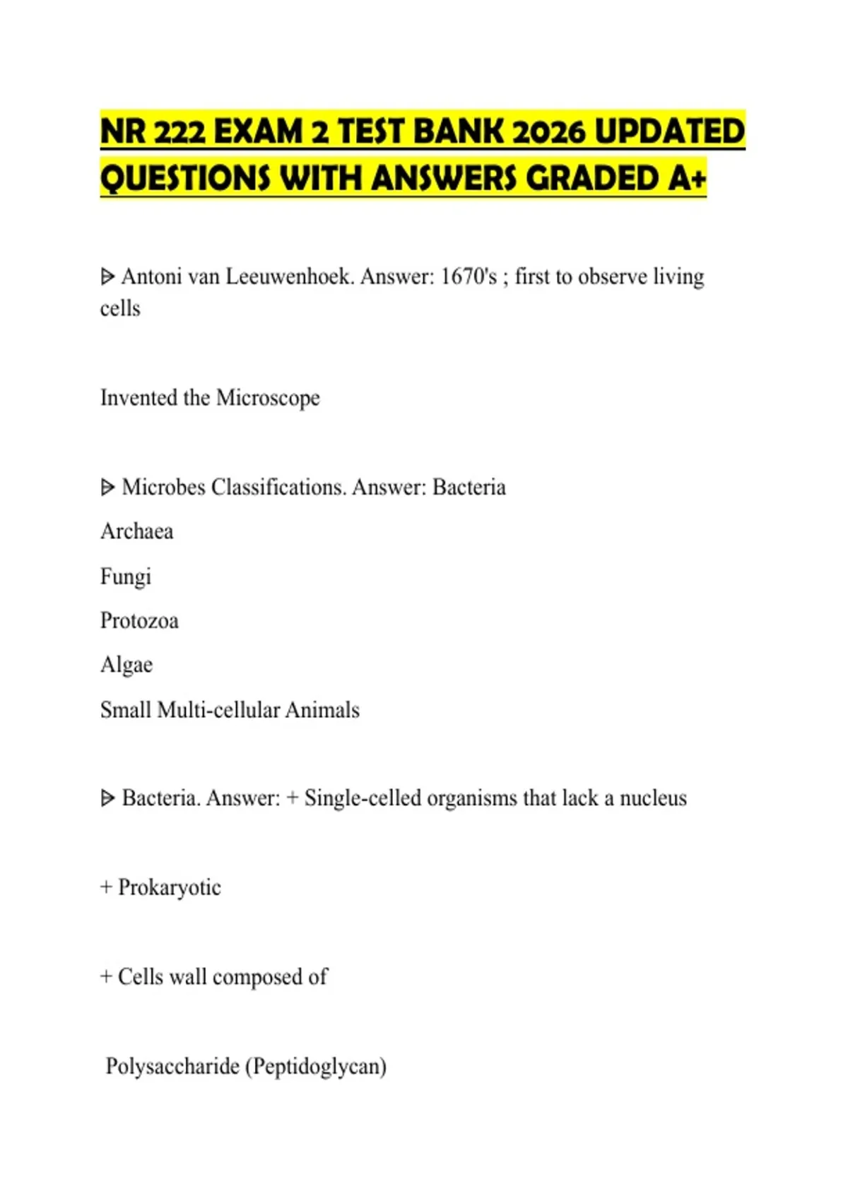 NR 222 EXAM 2 TEST BANK 2026 UPDATED QUESTIONS WITH ANSWERS GRADED A+ ...