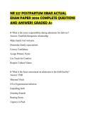 NR 327 POSTPARTUM ISBAR ACTUAL EXAM PAPER 2026 COMPLETE QUESTIONS AND ANSWERS GRADED A&plus;