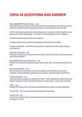 OSHA 40 QUESTIONS AND ANSWER