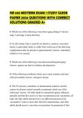 NR 601 MIDTERM EXAM 1 STUDY GUIDE PAPER 2026 QUESTIONS WITH CORRECT SOLUTIONS GRADED A&plus;