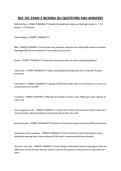BSC 101 EXAM 2 WODIKA ISU QUESTIONS AND ANSWERS