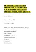 NR 603 WEEK 3 CASE DISCUSSION CARDIOVASCULAR CERTIFICATION EVALUATION EXAMS 2026 SOLVED QUESTIONS AND SOLUTIONS GRADED A&plus;