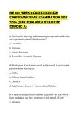 NR 603 WEEK 3 CASE DISCUSSION CARDIOVASCULAR EXAMINATION TEST 2026 QUESTIONS WITH SOLUTIONS GRADED A&plus;