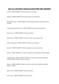 AHS 131 LAB EXAM 3 MUSCLES QUESTIONS AND ANSWERS