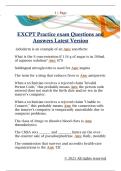 EXCPT Practice exam Questions and  Answers Latest Version