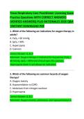 Texas Respiratory Care Practitioner Licensing Exam Practice Questions with Answers
