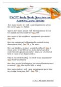 EXCPT Study Guide Questions and  Answers Latest Version