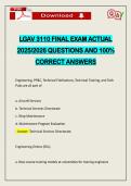 LGAV 3110 FINAL EXAM ACTUAL 2026 QUESTIONS AND 100&percnt; CORRECT ANSWERS