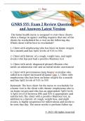 GNRS 555&colon; Exam 2 Review Questions  and Answers Latest Version 