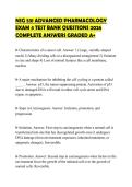 NSG 531 ADVANCED PHARMACOLOGY EXAM 4 TEST BANK QUESTIONS 2026 COMPLETE ANSWERS GRADED A&plus;