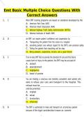 EMT EXAM QUESTIONS WITH ANSWERS CORRECT