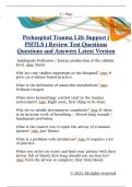 Prehospital Trauma Life Support &lpar;  PHTLS &rpar; Review Test Questions  Questions and Answers Latest Version 