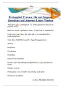 Prehospital Trauma Life Support  Questions and Answers Latest Version