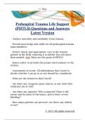 Prehospital Trauma Life Support  &lpar;PHTLS&rpar; Questions and Answers  Latest Version 