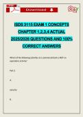 ISDS 3115 EXAM 1 CONCEPTS CHAPTER 1&comma;2&comma;3&comma;4 ACTUAL 2026 QUESTIONS AND 100&percnt; CORRECT ANSWERS