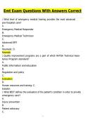 EMT CHAPTER 1&semi; TEST QUESTIONS WITH ANSWERS CORRECT