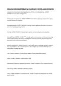 ENGLISH 101 EXAM REVIEW EXAM QUESTIONS AND ANSWERS
