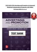 Test Bank for Advertising and Promotion&colon; An Integrated Marketing Communications Perspective &lpar;13th Edition&rpar; by George E&period; Belch & Michael A&period; Belch &vert; ISBN 9781266149061 &vert; All Chapters Covered &vert; 100&percnt; Verified Questions & Answers
