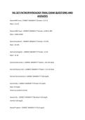 NU 327 PATHOPHYSIOLOGY FINAL EXAM QUESTIONS AND ANSWERS