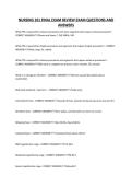 NURSING 101 FINAL EXAM REVIEW EXAM QUESTIONS AND ANSWERS