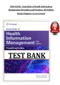 Test Bank &ndash; Essentials of Health Information Management &lpar;5th Edition&rpar; by Bowie &vert; Chapters 1&ndash;10 &vert; Verified Questions & Correct Answers