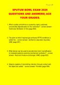 SPUTUM BOWL EXAM 2026  QUESTIONS AND ANSWERS&vert; ACE  YOUR GRADES&period; 