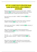ATT FC COMP TEST UPDATED Study  Guide QUESTIONS AND CORRECT  ANSWERS 