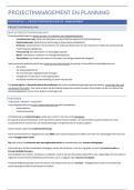 samenvatting projectontwikkeling&colon; projectmanagement en planning
