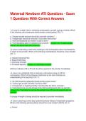 Maternal Newborn ATI Questions - Exam 1 Questions With Correct Answers