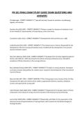 PN 101 FINAL EXAM STUDY GUIDE EXAM QUESTIONS AND ANSWERS