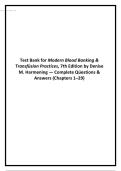 Modern Blood Banking & Transfusion Practices 7th Edition Test Bank A&plus; ISBN 9780803668298 by Harmening