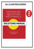 Solution Manual for Advanced Quantum Mechanics 1st Edition by Nazarov All Chapters Covered Completely Instant Download