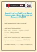 Splunk Core Certified User & Splunk Fundamentals 1 Exam Questions and Answers 100&percnt; PASS
