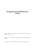 PA Appraiser Exam With The Correct Answers&period;